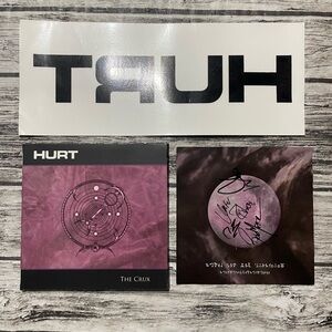 HURT Autographed Album The Crux CD Rock Band with Vinyl Sticker Like New!
